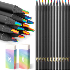 Mr. Pen- Rainbow Pencils, 12 Pack | 7-In-1 Multi-Color Fun Colored Pencils