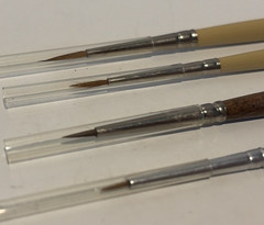 Vtg Lot of 4 Grumbacher Size 178 (two of these), 615 & 7806 Artist Brushes