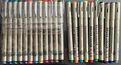 “SUPERIOR” MS-807D, SET OF 12 BRUSH COLOR MARKERS. PLUS BONUS OF 10 MORE!!! NOS.