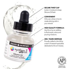 System3 29.5ml Silicone Oil for Acrylic Pouring Fluid Acrylic Medium – Multiu…