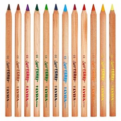 LYRA Waldorf Selection Giant Triangular Colored Pencil, Unlacquered, 6.25
