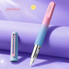 HERO 9338A Fountain Pen 0.38mm Gradient Magnetic Cap Gift Box Ink Cartridges