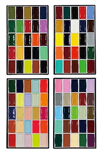 Kissho Gansai Paint Set 100 Colors Japanese Watercolor for Nihonga Postcard Art