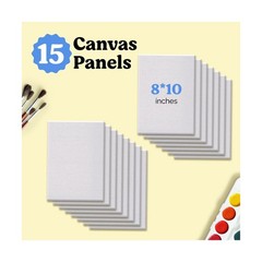 Chalkola 8×10 Canvas for Painting (15 Pack) – Small Canvases fo… Fast USA SHIP