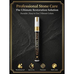 Stone Repair Paint Pen for Grave Headstone, Water Resistant Marker Multi-Color
