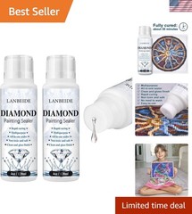 2 Pack 240ML Non-Toxic Diamond Painting Sealer for Lasting Shine & Protection
