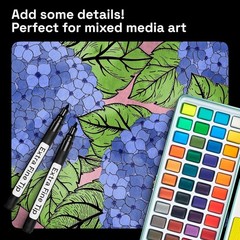 5 Black Paint Pen for Rock, Glass, Ceramic, Wood, Tire, Fabric, Metal, Canvas…