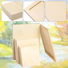 Wood Canvas Boards 12 Pack Unfinished Panels 3 Sizes For Painting Craft Art
