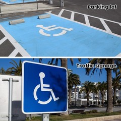 33″ x 36″ Handicap Stencil, Reusable Silicone 41 inches x 44 inches, White