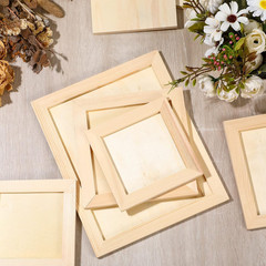 Wood Canvas Boards 12 Pack Unfinished Panels 3 Sizes For Painting Craft Art