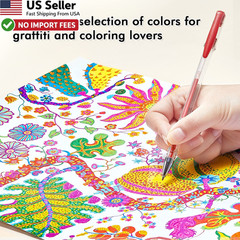 Shuttle Art 120 Unique Colors Gel Pens Set Adult Coloring Books Fine Art Markers