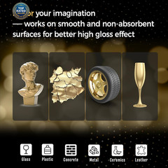 3Pcs Chrome Paint Markers, Gold Color Permanent Mirror Liquid Chrome Pens for…
