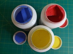 1997 Crayola Powder Paint Red Blue Yellow Pre-Owned Benny & Smith