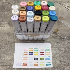*Lot Of 23* Blick Studio Dual Brush Markers Set Various Colors (Chisel/Straight)