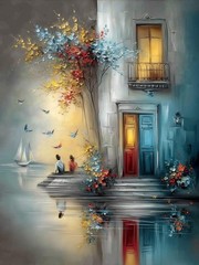 Paint by Numbers for Adults Beginner, House Landscape Scenery Adult Paint by Num
