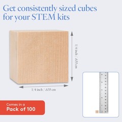 Wood Cubes 1/4 inch Unfinished, Small Blocks, Crafts & Décor | Woodpeckers