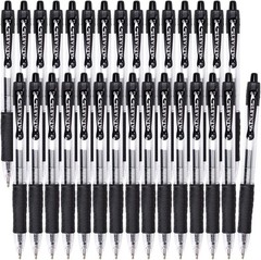 30 Pack Black Gel Pens – Fine Point 0.7mm Smooth Writing for School & Office