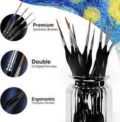 10PC Miniature Paint Brush for Fine Detailing,Small Painting Brushes Set for …