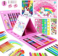 Art Supplies for Kids,Drawing Kits Unicorn Art Case Coloring Set with Double Sid