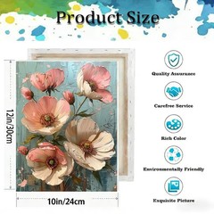Flower Paint by Numbers Kit for Adults Beginner, Adult Paint by Number Kits on