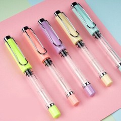 Calligraphy Brush Fountain Pen with Brush Nib Detachable Piston-filled Ink Sac