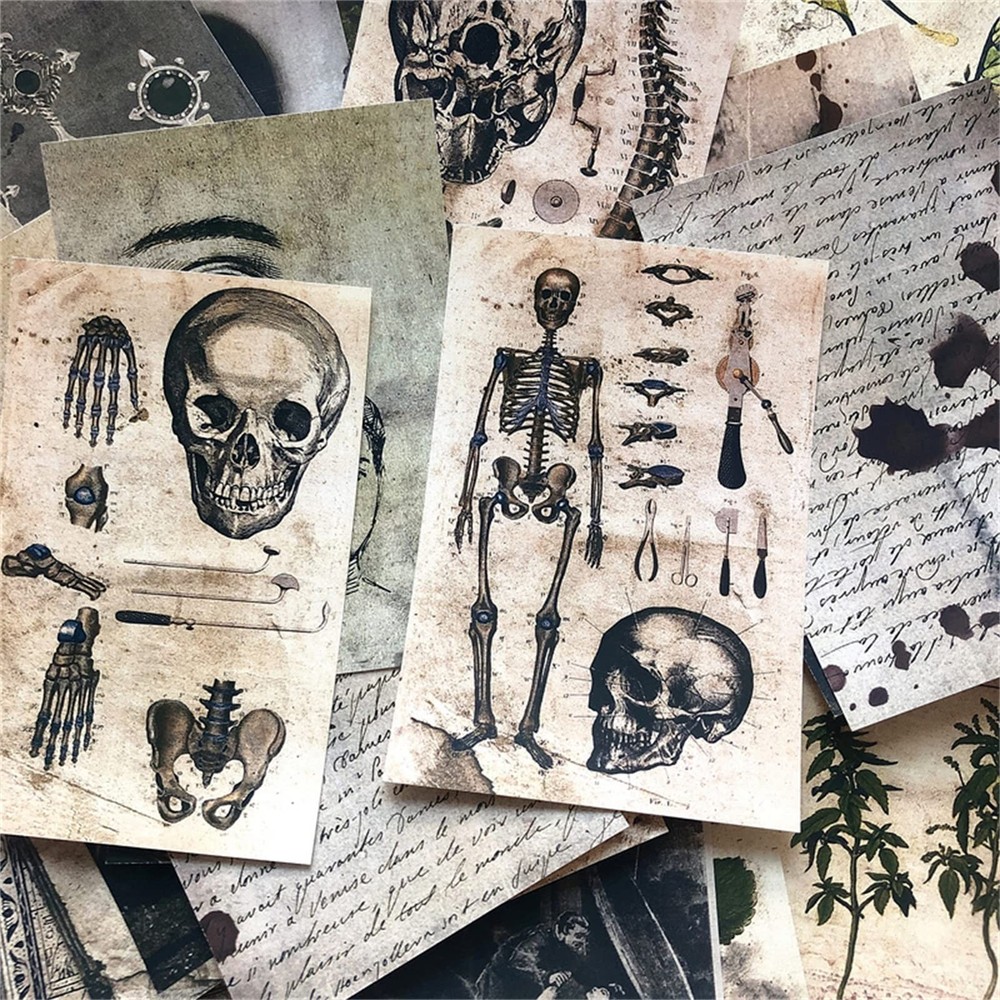 Vintage Scrapbook Paper Junk Journal Supplies,Craft Kits C, Dark