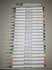MozArt Supplies Real Brush Pens 20 Pack Watercolour Calligraphy Set Plus Extras
