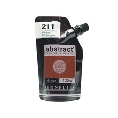Abstract Acrylic Paint 120ml Satin Burnt Sienna Art Craft Supplies Canvas