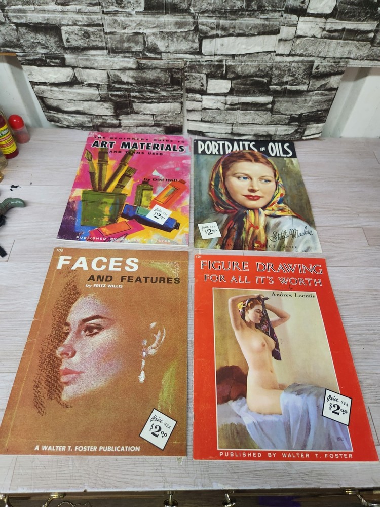 Lot of 13 | Walter T. Foster Art Books – Vintage Paperbacks Drawing And Painting