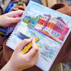 Soft Oil Pastels, Oil Pastel Crayons Blendable(Dark Purple, Pack of 36)