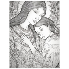 30 mother with child coloring pages to print ° digital ° & POD permission (No…