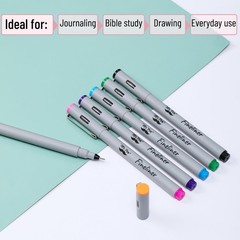 Mr. Pen- Colored Fineliner Pens, 6 Pack, 0.2mm 1 Count (Pack of 6), Assorted