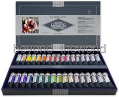 Mijello Gold Titanium Class Gouache Watercolor Set of 34 MWG-1534G ⭐Tracking⭐