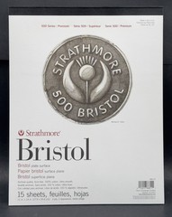 Strathmore 500 Series Bristol Paper Pad 15 Sheets 11”x140 Acid-Free 100% Cotton