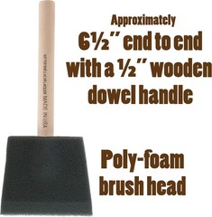 1 in 2 in 3 in Foam Brush Assrt 24 Pk for Paint Stain Varnish Made in USA