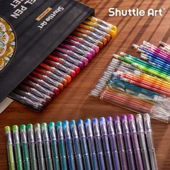40-Color Glitter Gel Pens Set: 80 Pack with Refills for Adult Coloring & Crafts