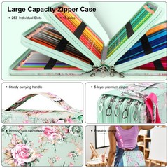 Colored Pencils Set Soft Core Drawing Blending Shading Art Supply 256 PCS