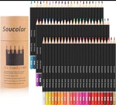 72-Color Colored Pencils for Adult Coloring Books Soft Core Artist NEW