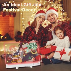 Rechargeable LED Note Board with Colors, 13.7×10 Lumi LED Drawing Board Acryl…