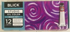 NEW DICK BLICK STUDIO OIL COLR 12 TUBE BASIC SET ~ .74 OZ EACH MADE IN ENGLAND