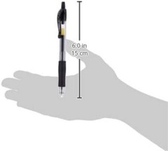 Gel Pen Refillable Retractable Extra Fine Point Black Ink 12 Pack