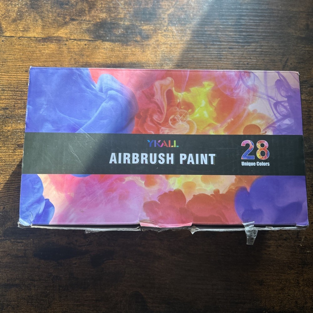 Airbrush Paint Set, 28 Colors Airbrush Paint Water-Based Acrylic 1fl oz, Opaque,