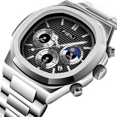 Men’s Fashion Watch Stainless Steel Business Quartz Watches Luxury Waterproof…
