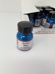 (12) 1 Oz Bottles Of Angelus Acrylic Leather Blue Paint New