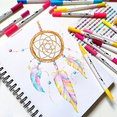 Ultimate Coloring Marker Set – 160 Colors, Replacement Tips & Custom Swatch Card