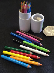 Lot of 6 Japanese mini pencils in paper tube(12 pencils each tube or 72 pencils)