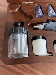 Vintage Testor AZTEK Airbrush Set A4709 In Walnut Case