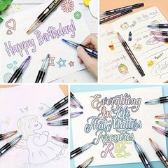 12 Glitter Pens Outline Marker Pens, Arts and Crafts for Kids Stocking Fillers