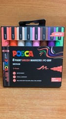 POSCA PC-3M Soft Colours Pack of 8