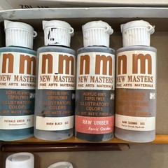 NM New Masters Fine Arts Materials Acrylic-Vinyl Colors Kit 102 Vintage